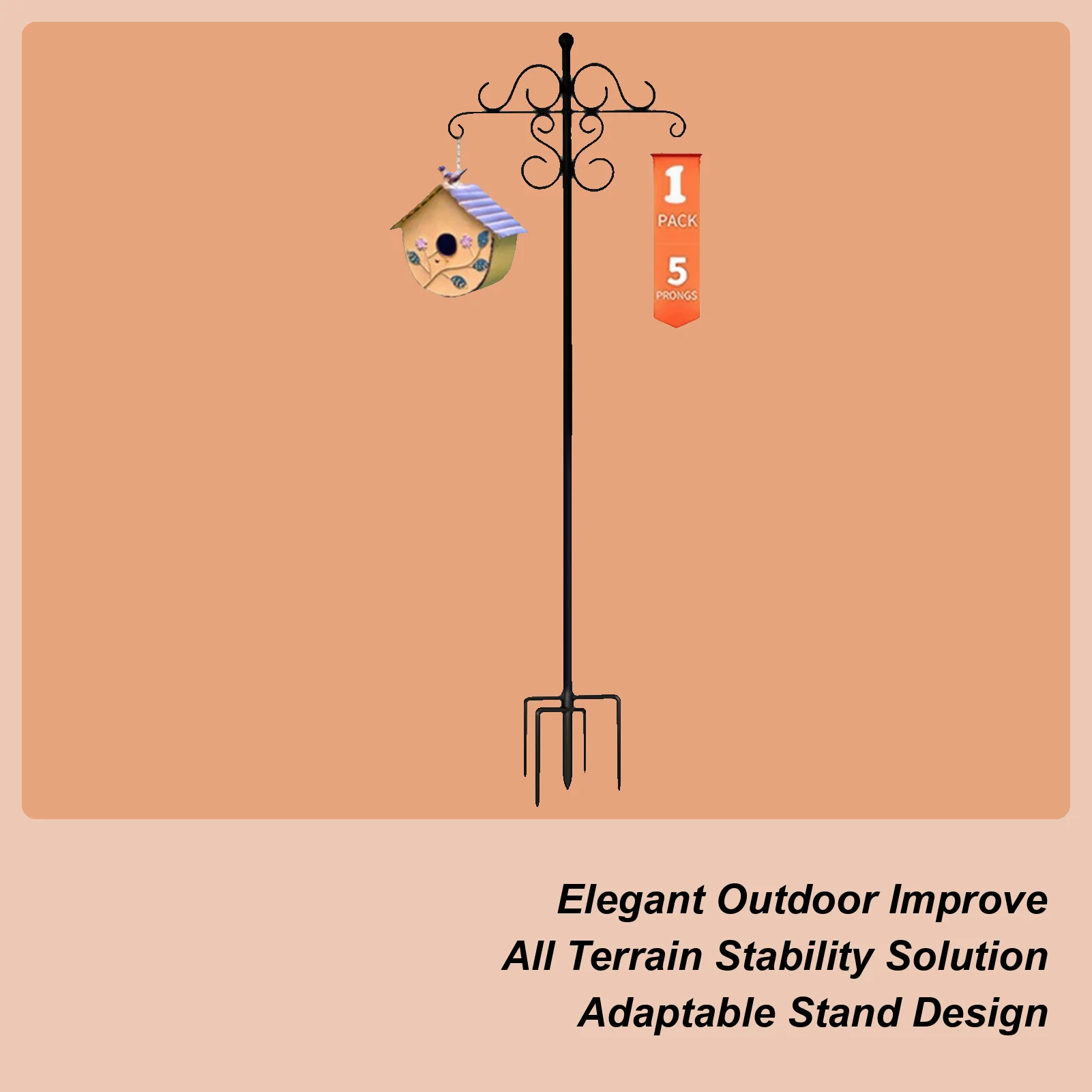 

Bird Feeding Station Bird Feeder Stand For Outside Adjustable Backyard Wildlife Watching Hanger Station For Courtyard Garden