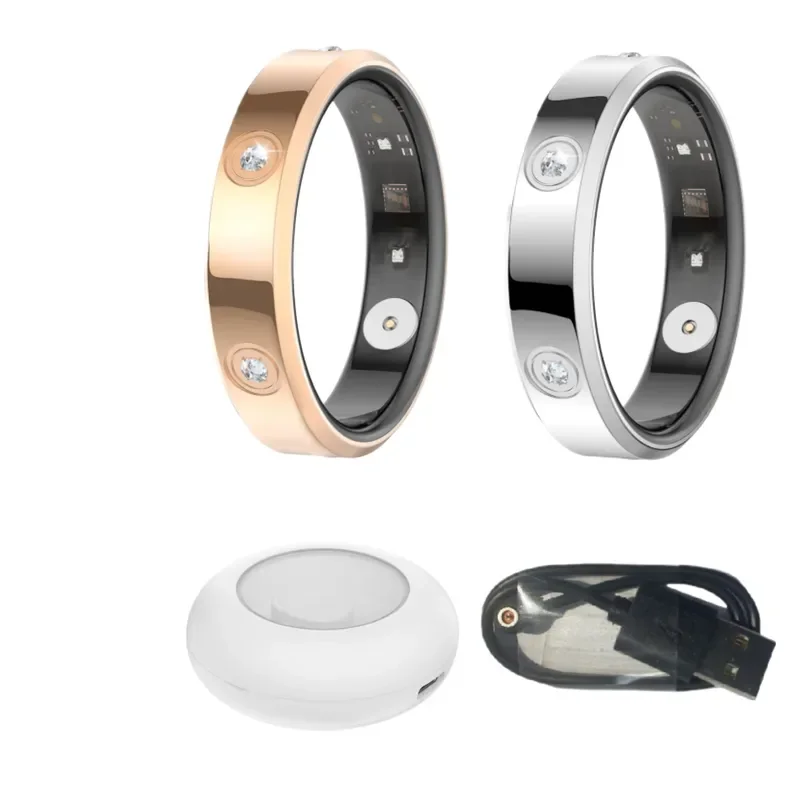 Smart Ring 6.3mm Health Tracker Heart Rate Blood Oxygen Sleep Monitor Stress Physiological Cycle Fitness Activity Watch for