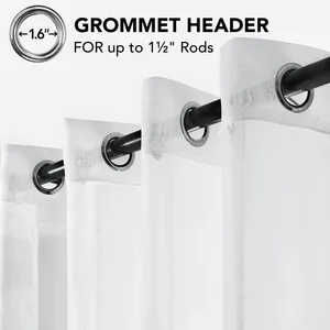 Pencere perdeleri, cepli beyaz Şeffaf, Tedaviler ve Yarı Tül Pencere, Ev Dekorasyonu, Grommet, Çubuk, yatak odası, Oturma Odası İlk 10 satış, perde voil-no. 6