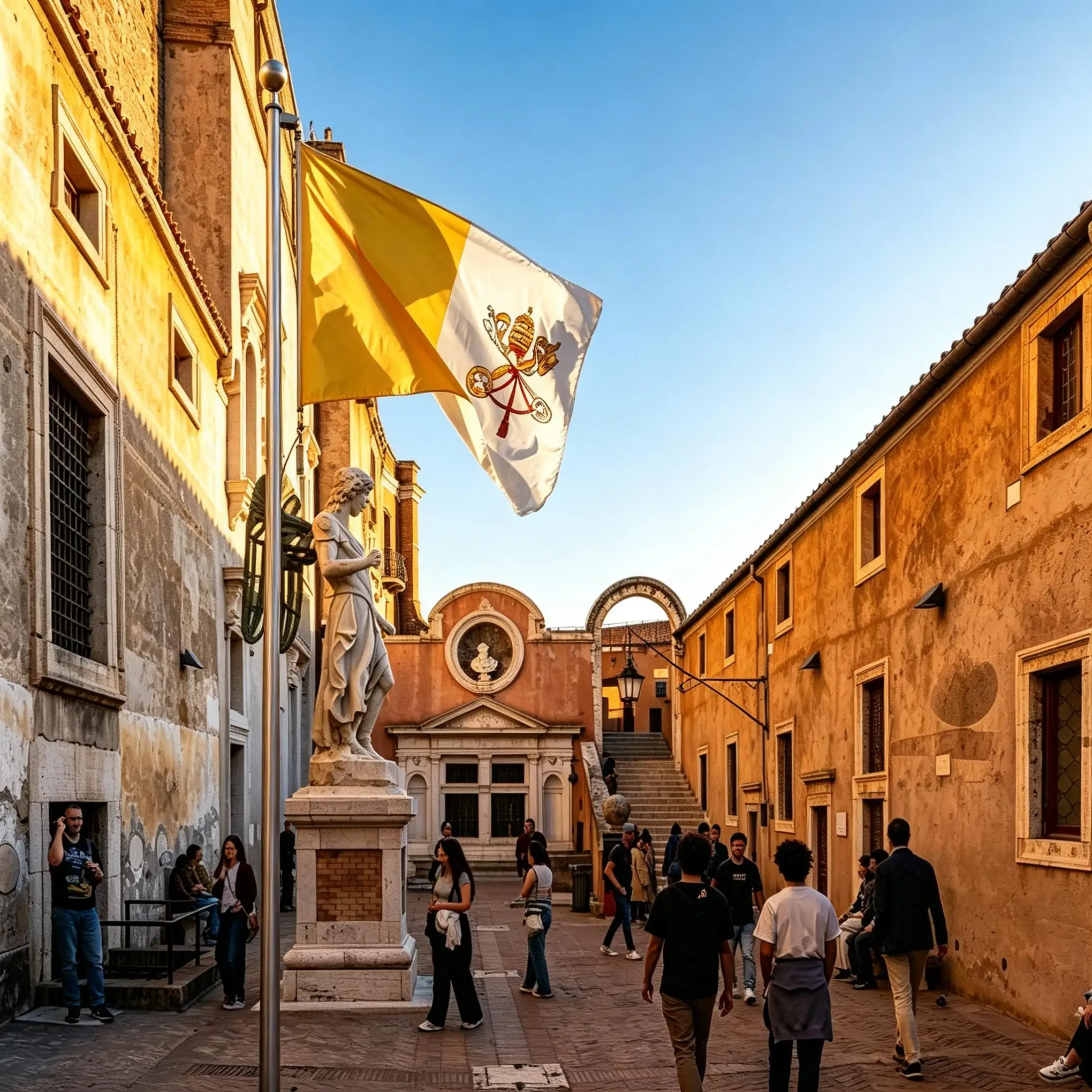 The Vatican City Flag 90x150cm Christianity Cross Church Yellow White Vatican BANNER