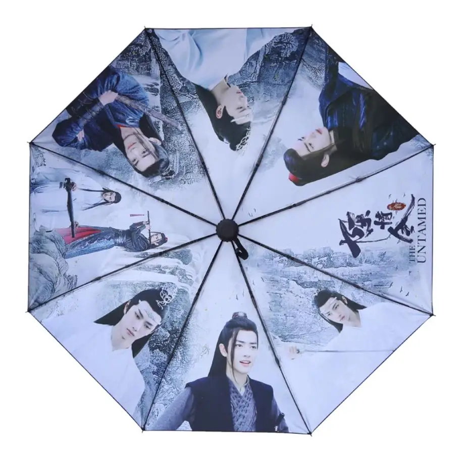 The Untamed Wei Wuxian Lan Wangji Xiao Zhan and Wang Yibo Custom Umbrellas Mo Dao Zu Shi Cosplay Automatic folding umbrella