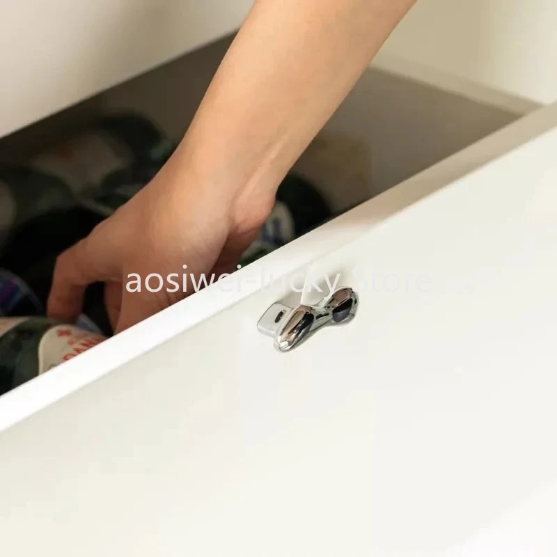 Manija pequeña en forma de gota de plata, manija de puerta de gabinete con cajón, manijas de un solo orificio de oro nórdico americano, herrajes para muebles