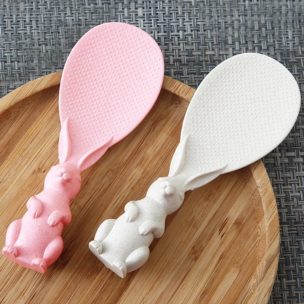 Niedlicher Osterhase, antihaftbeschichteter Kochlöffel, verbrühungshemmender Topf, Reis, hochtemperaturbeständiger Löffel, langlebige Küchenhelfer