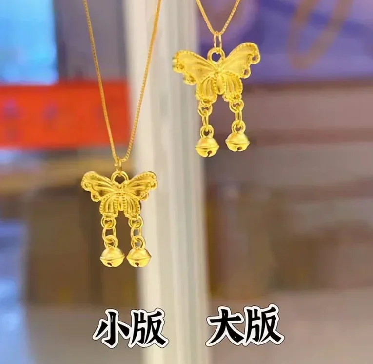 Eldorado Gold  new arrival 24k pure gold betterfly pendants for girls