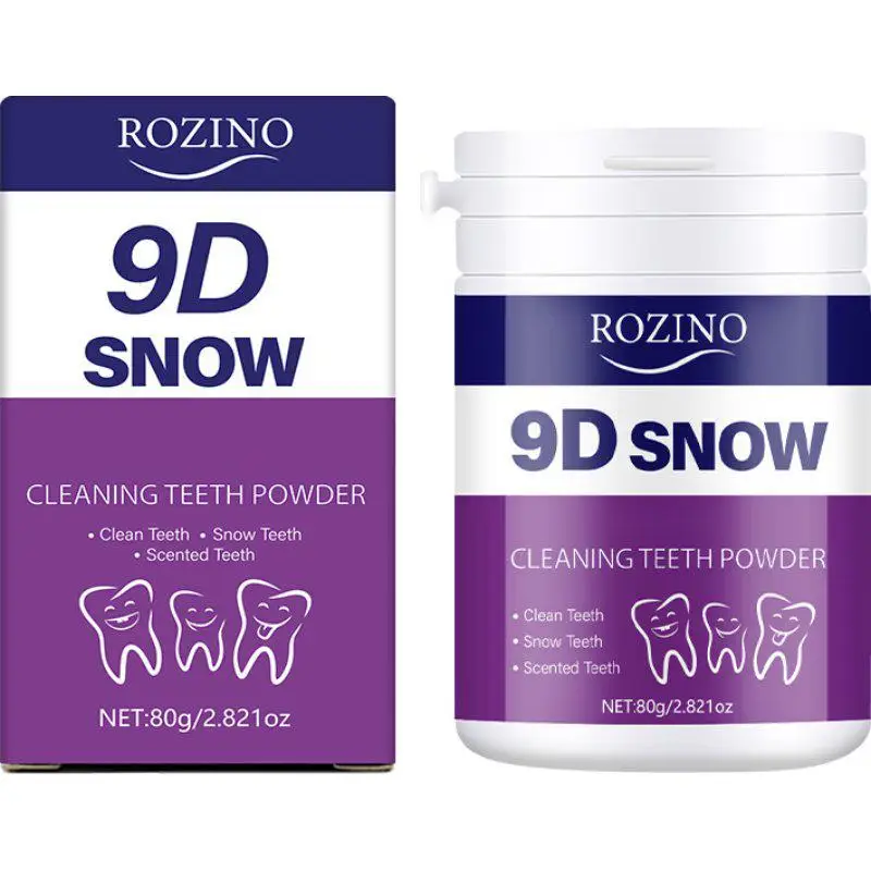 80 جرام استعادة الأسنان مسحوق معدني تبييض إزالة البقع البلاك تقوية الأسنان تحسين رائحة الفم الأرجواني الأسنان سطع