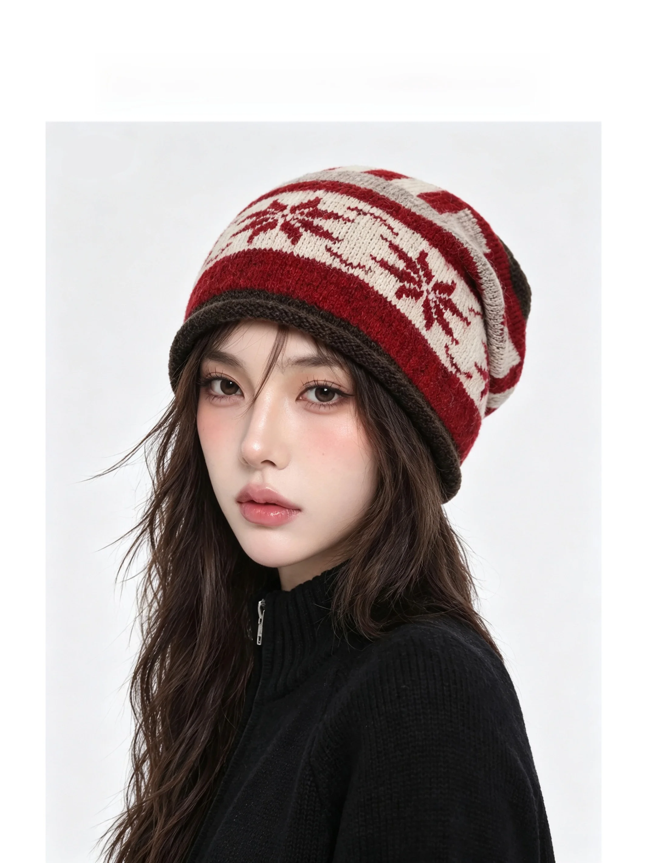 bonnet-en-laine-tricote-epais-a-motif-floral-pour-femme-bonnet-chaud-d'automne-et-d'hiver-bonnet-anti-froid-style-retro-monstar-fair-isle