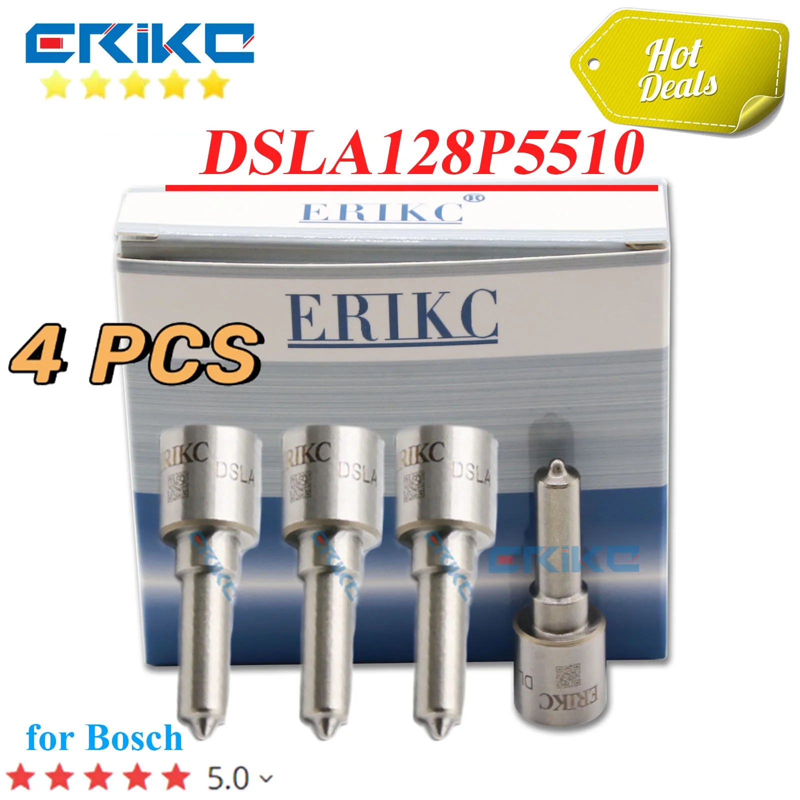 4PC Nozzle DSLA128P5510 Common Rail Injector Nozzle DSLA 128 P 5510 Auto Spare Parts 0433175510 for CUMMINS 5263262 0445120231