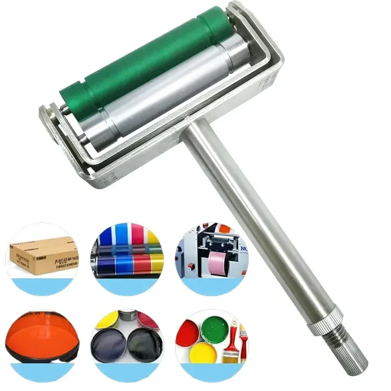 Hand ink Proofer Film Applicator Ink for Printing Stainless Steel Color Wheel Metal Anilox Roller Rubber Roller Ink Sampler Tool