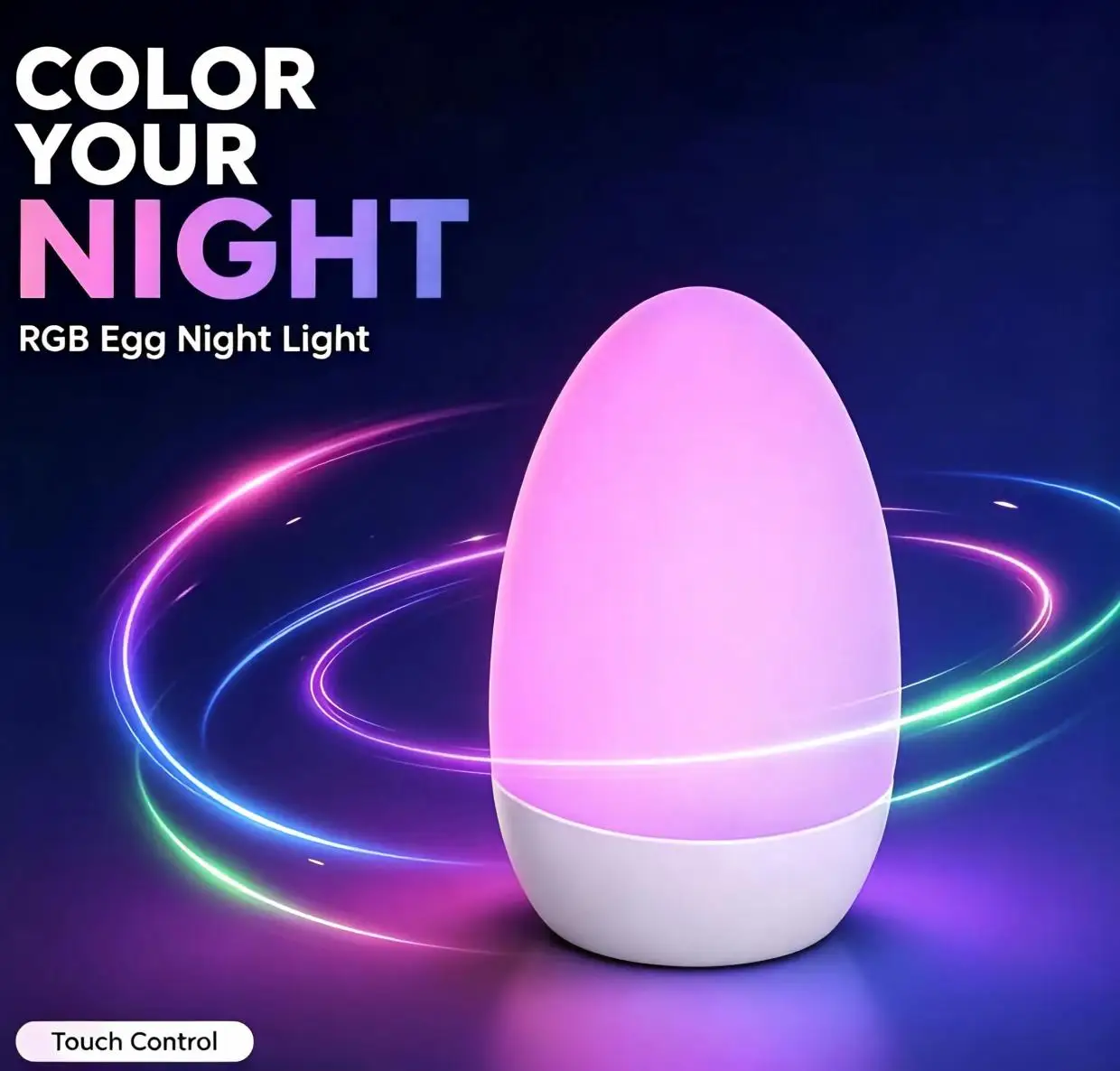 LED Night Light Skin Fell Touch Adjustment Color Changing Christmas Room Decoration  Gradient Ambient Lamp Rechargeable luminari