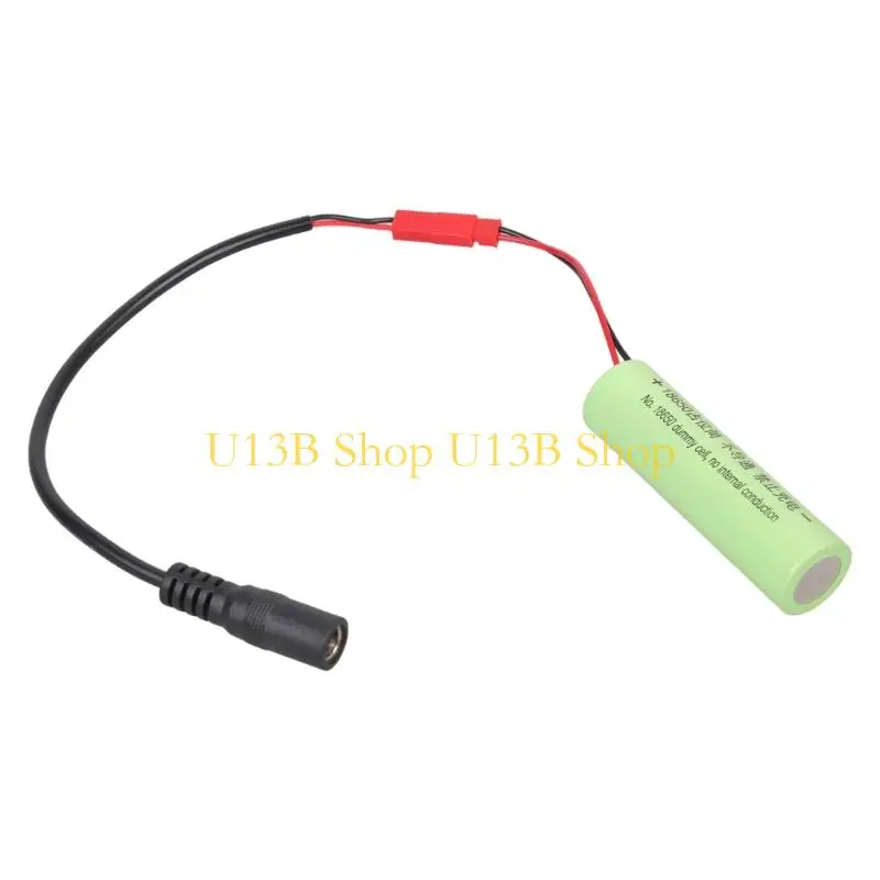 U13B 18650 Dummy Battery Placeholder Empty Shell DC5.5mm Input with JST Plug Wire