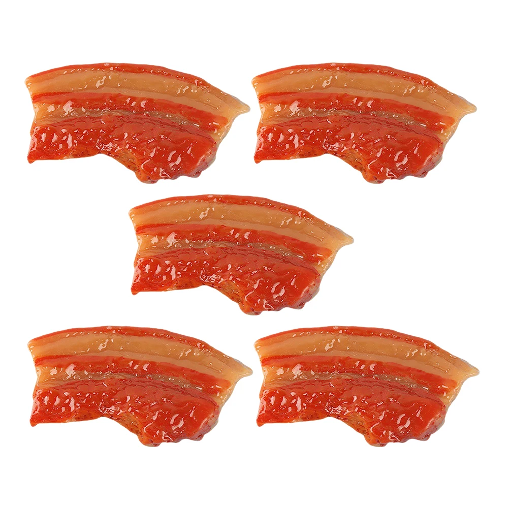 

5 Pcs Simulation Meat Realistic Fake Food Model Decorative Kitchen Ornament Lifelike Prop For Home Party