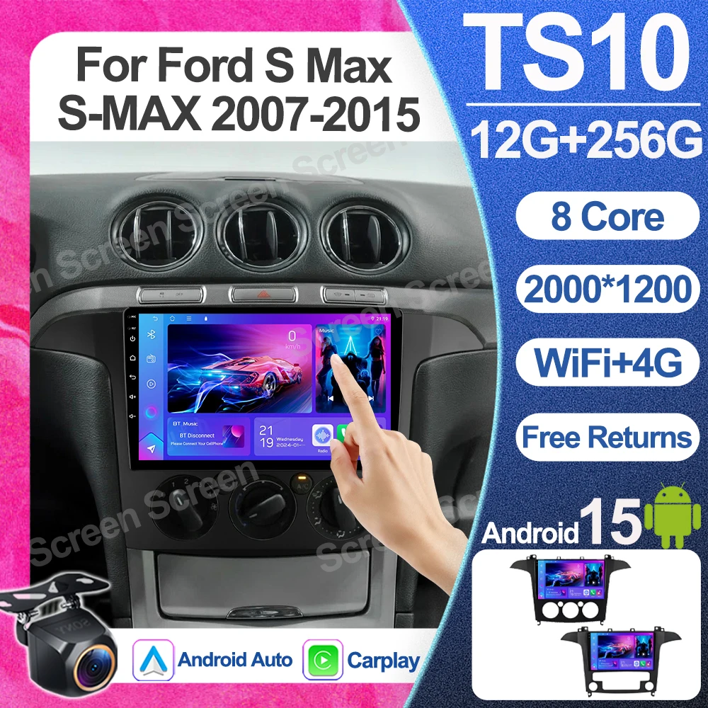 Android 16 Car Radio For Ford S Max S-max 2007-2015 Multimidia Video Player Auto Carplaymultimidia Video Player Auto Carplay GPS