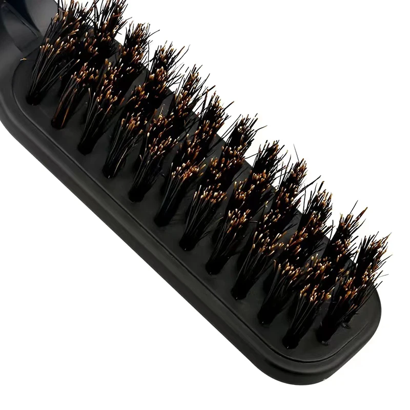 Brosse à Barbe en Poils de Sanglier Doux pour Homme, Peigne de Coiffure pour Barbe et Moustache, 1 Pièce