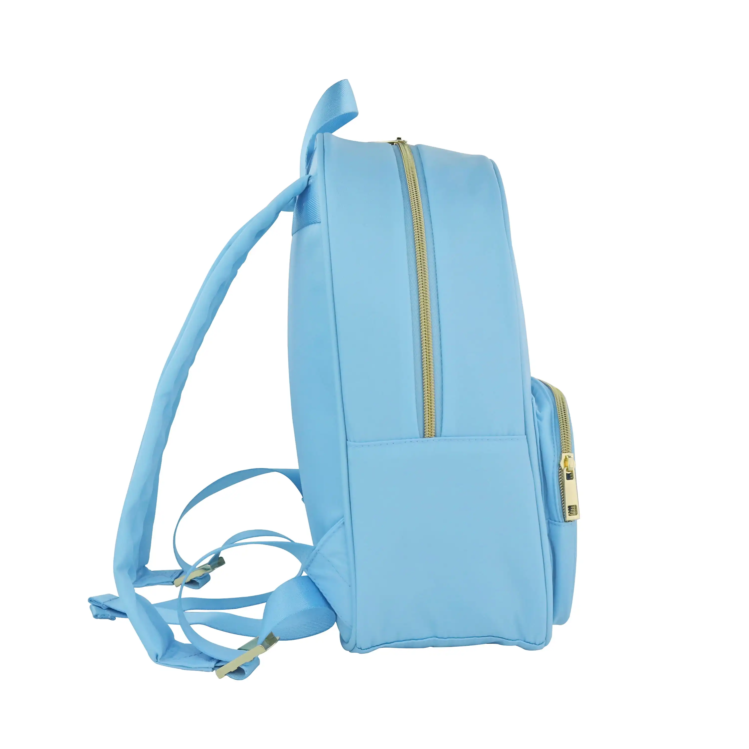 حقيبة ظهر من النايلون، حقيبة كتب سفر قابلة للتخصيص للحرف اليدوية والمدرسة والاستخدام اليومي، باللون الأزرق