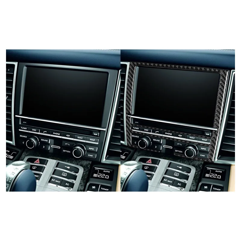 

Suitable for 10-16 Years Paramela Carbon Fiber Screen Frame Decoration Sticker Automotive Interior Modification Accessories