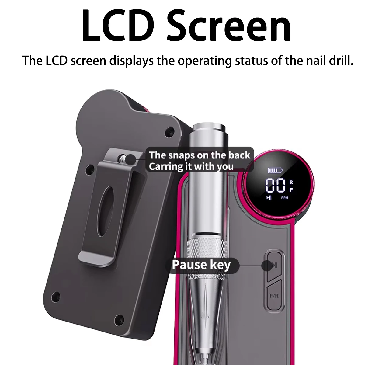 High Quality 50W Nail Drill Machine Set Low Noise Rechargeable E-file for Nail Care