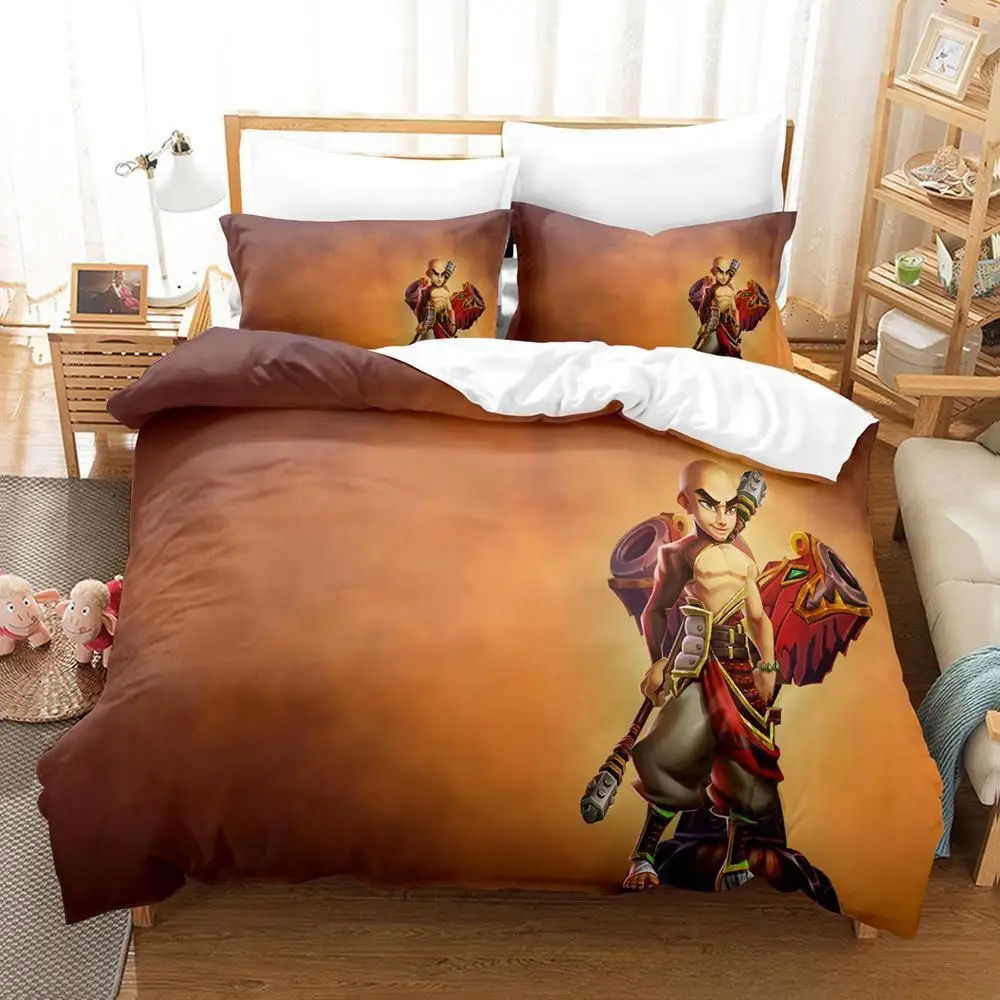 New 3d Printed Game Dungeon Defenders Bedding Set Cartoon Anime three-piece set Adult Kid Bedroom Duvet cover Sets Home Textiles