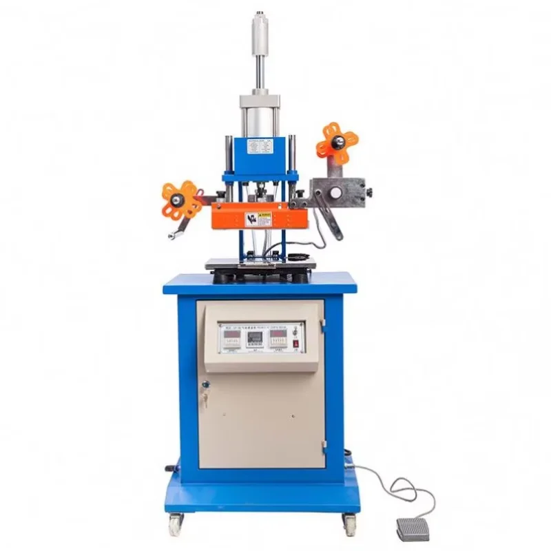 

TK-22 GP210 Pneumatic Wood Fabric Number Plate Leather Hot Stamping & Embossing Machine