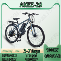 AKEZ-29 Electric Bike 1000W Powerful Motor 48V13AH Lithium Battery Adult City Electric Bike 29 Inch Tire Mountain Electric Bike