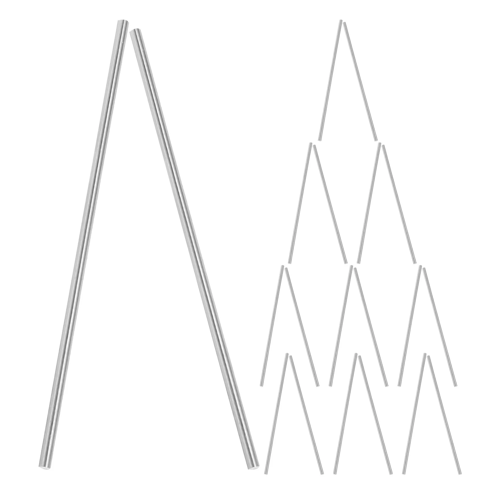 

20Pcs Knitting Blocking Pins 5.89inch Stainless Steel Rods for Crochet Craft Projects No Damage Sharp Tips Crochet Blocking Kit