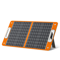 Flashfish 18V 60W Portable Solar Panel Foldable Solar Charger with DC Output for Portable Power Station USB-C/QC3.0 Output