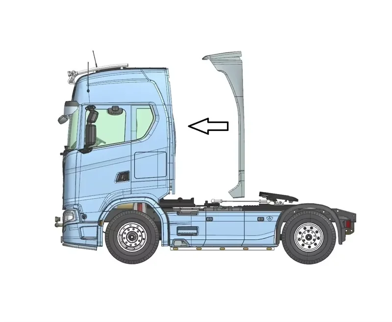 RC 1/14 Top Wind Deflector Roof Air Deflector for Tamiya Hydraulic Excavator Loader Dump Truck for VOLVO Trailer Tipper DIY Part