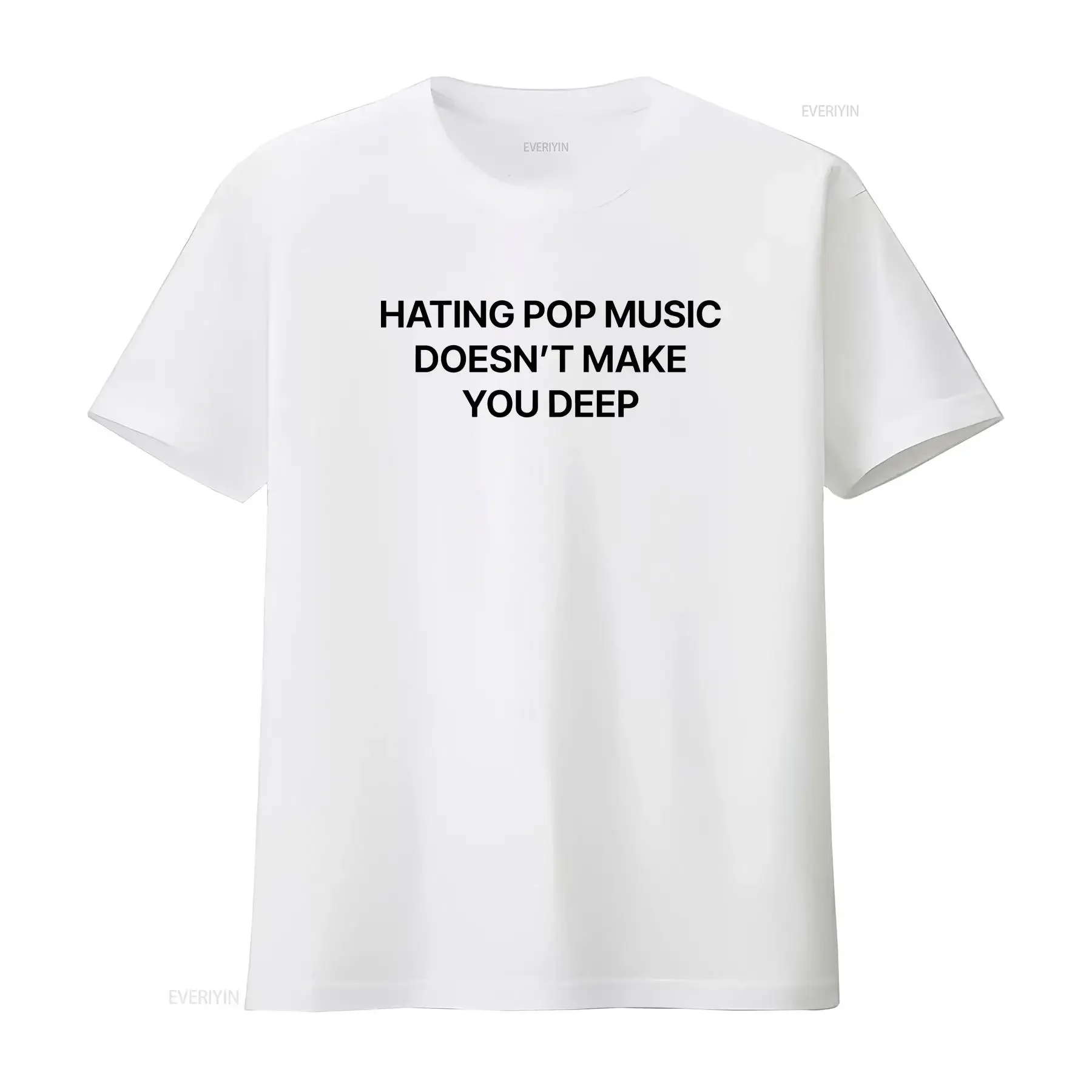 

Белая футболка Hating Pop Music Don't Make You, винтажная стираная мужская футболка, удобная, растянутая, мягкая, дышащая