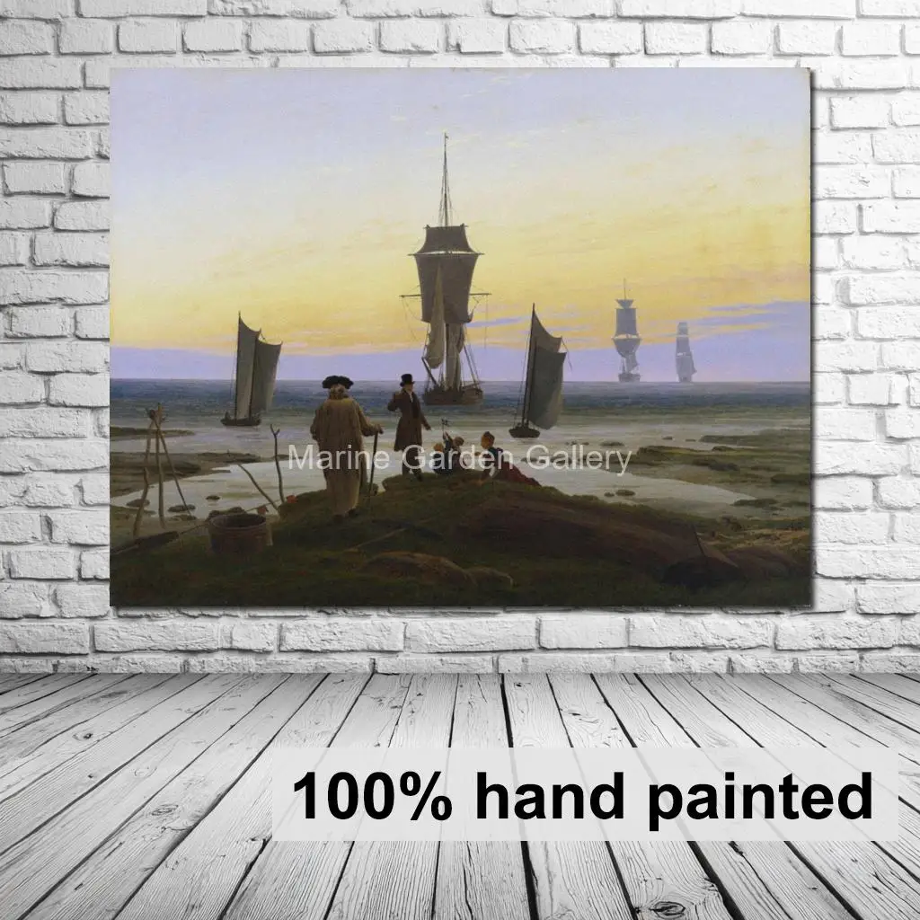 Classic Landscape Canvas Art Caspar David Friedrich Oil Painting Stage Life Hand Painted Modern Wall Decor for Family Room Lobby