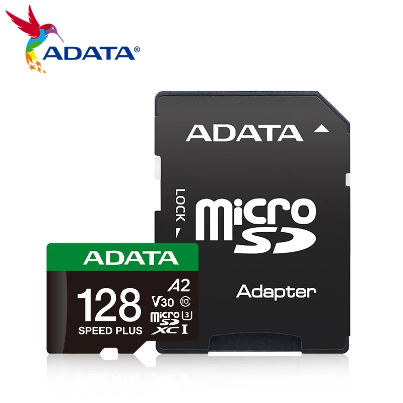 ADATA SPEED PLUS microSDXC UHS-I U3 Class10 Card A2 High Speed Memory Card 128GB 256GB 512GB UHS-I Read Max 180MB/s TF Card