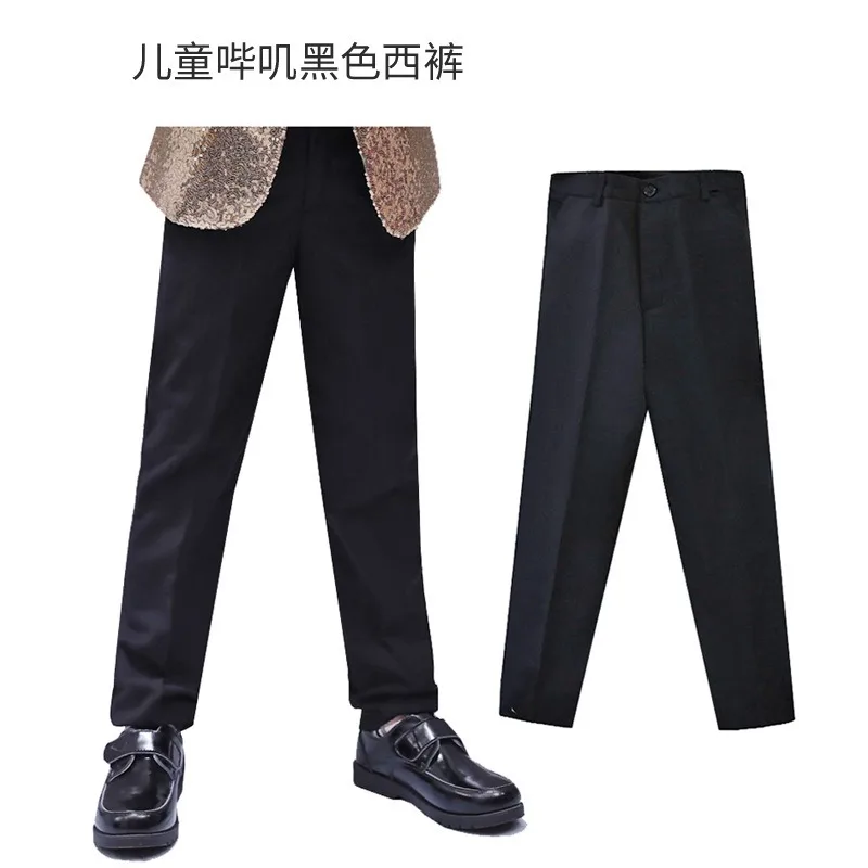

Dress Pants Child Black Trousers Boy Trousers Chorus Perform Performance Pants Suit Slacks