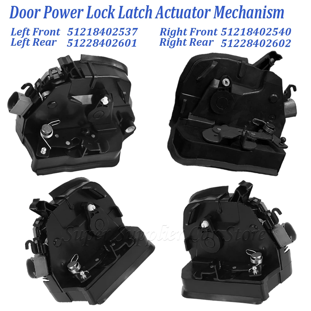 For BMW X5 E53 Front Real Left Right Door Power Lock Latch Actuator Mechanism 51228402601 51228402602 51218402537 51218402540