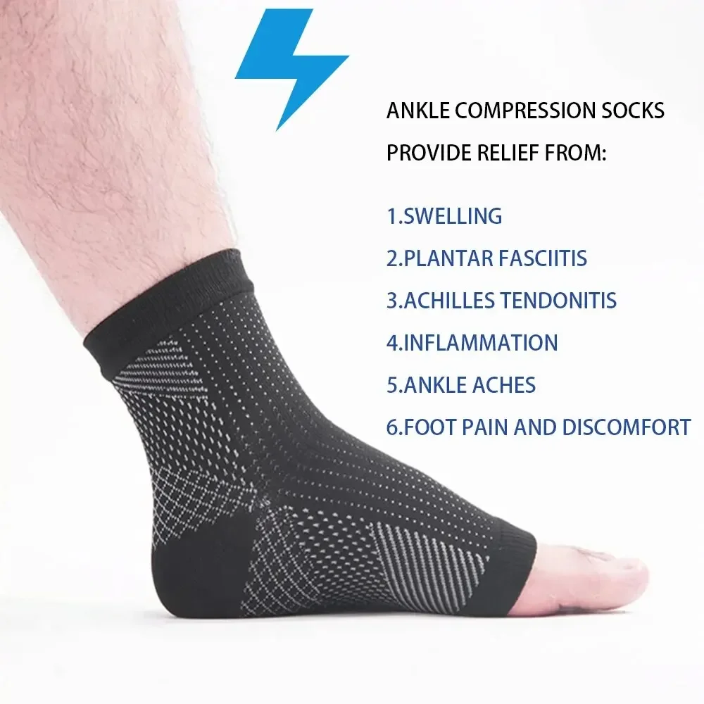 1 Pair Neuropathy Socks for Men Women,Soothe Compression Socks for Pain,Arch Support Breathable Lightweight Nano Nylon Socks