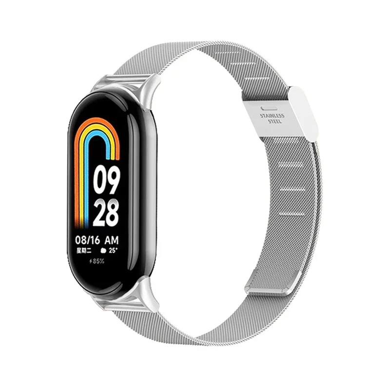 Correa para Xiaomi Mi band 8 9, Correa de Metal, Correa de reloj de acero inoxidable, pulsera Mi Band 8, Correa para Xiaomi Smart Band 8/9