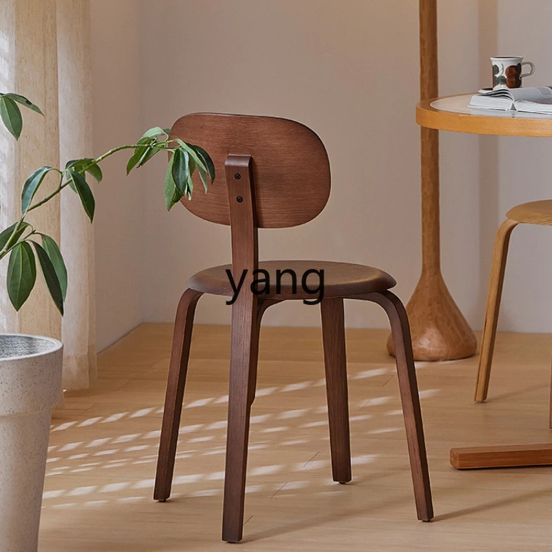 

Yhl Solid Wood Backrest Chair Dining Chair Household Minimalist Stool Dining Table and Chair for Dining Room