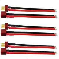 Deans Ultra Pigtail Cable T plug Connector Male & Female with10cm 14 AWG Soft Silicone Wire for RC hobby Quadcopter Lipo Battery