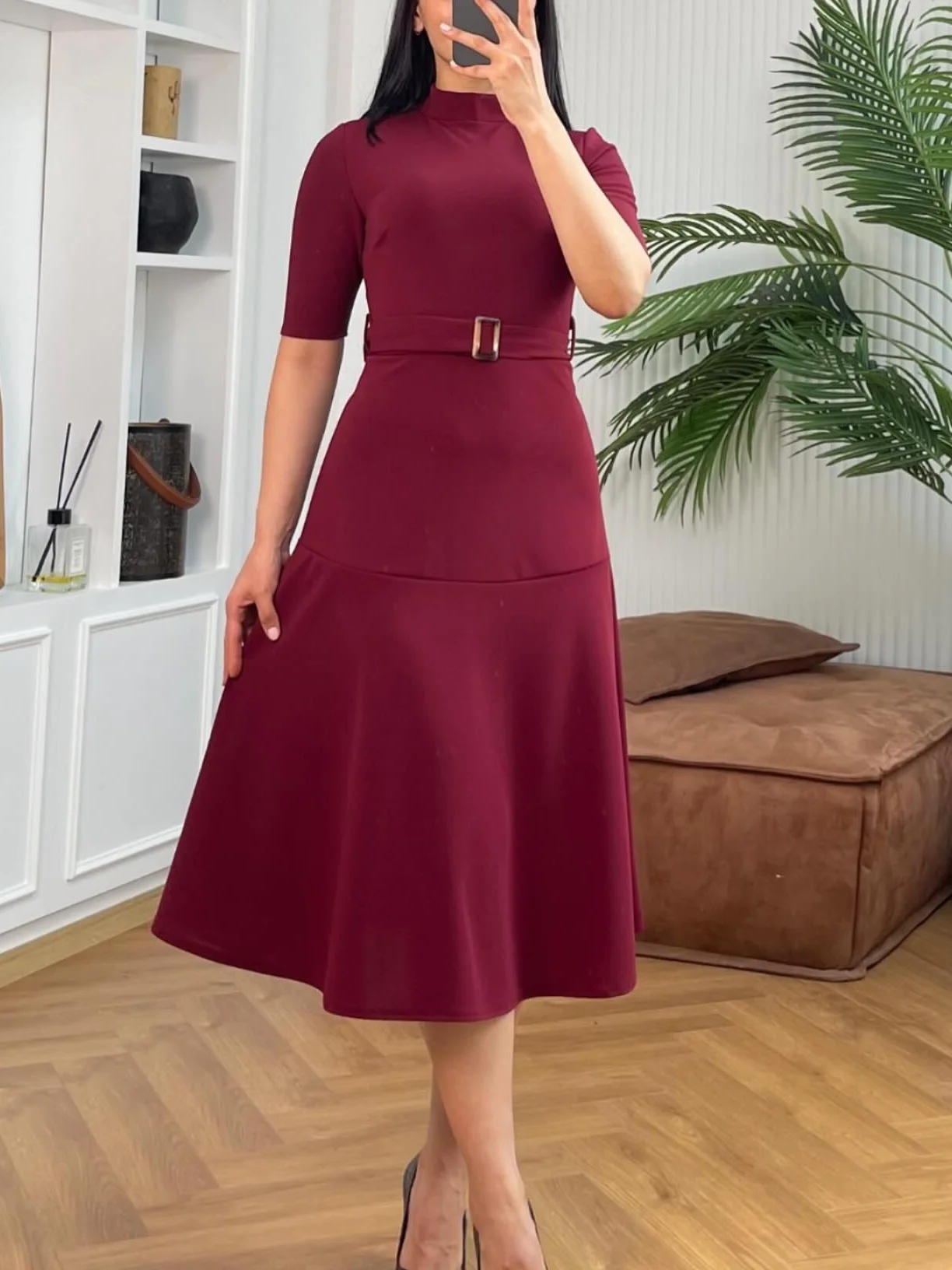 

Summer Retro Fashion Elegant Women's Splicing Dress Belt Sleeveless Drape Mujer Vestidos Round Neck Zipper Long Fashion Dress