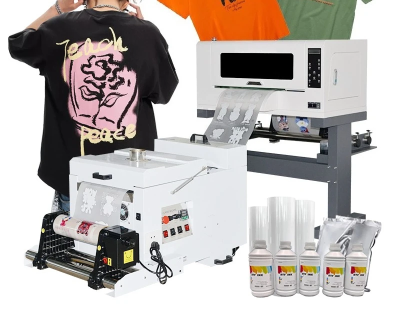A3 30CM DTF Printer A3 XP600 2 Head 30cm Direct to Film T-Shirt Printing Machine DTF Textile T-Shirt Printer