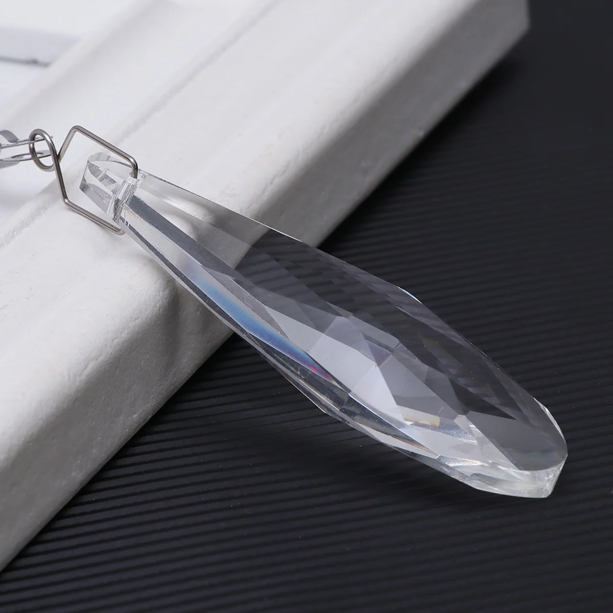 

2Pcs Fan Pull Chain Pendant Crystal Large Hanging Heavy Decoration Compatible Ceiling Fan Light Pull Chain Switch on-Off