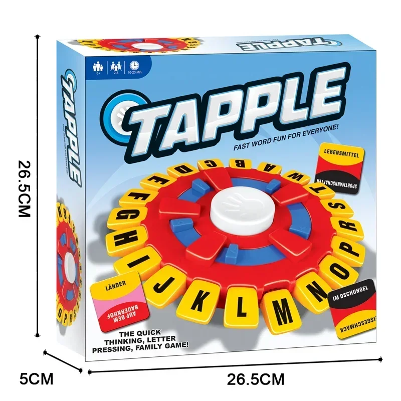 Basta! German TAPPLE THINK WORDS Fast-Paced Board Game - Improve Vocabulary and Quick Thinking