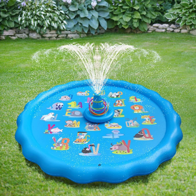 Children\'s Water Playing Equipment in Summer Inflatable Water Spray Pad Outdoor Children\'s Water Spray Game Pad Splash Proof Pad