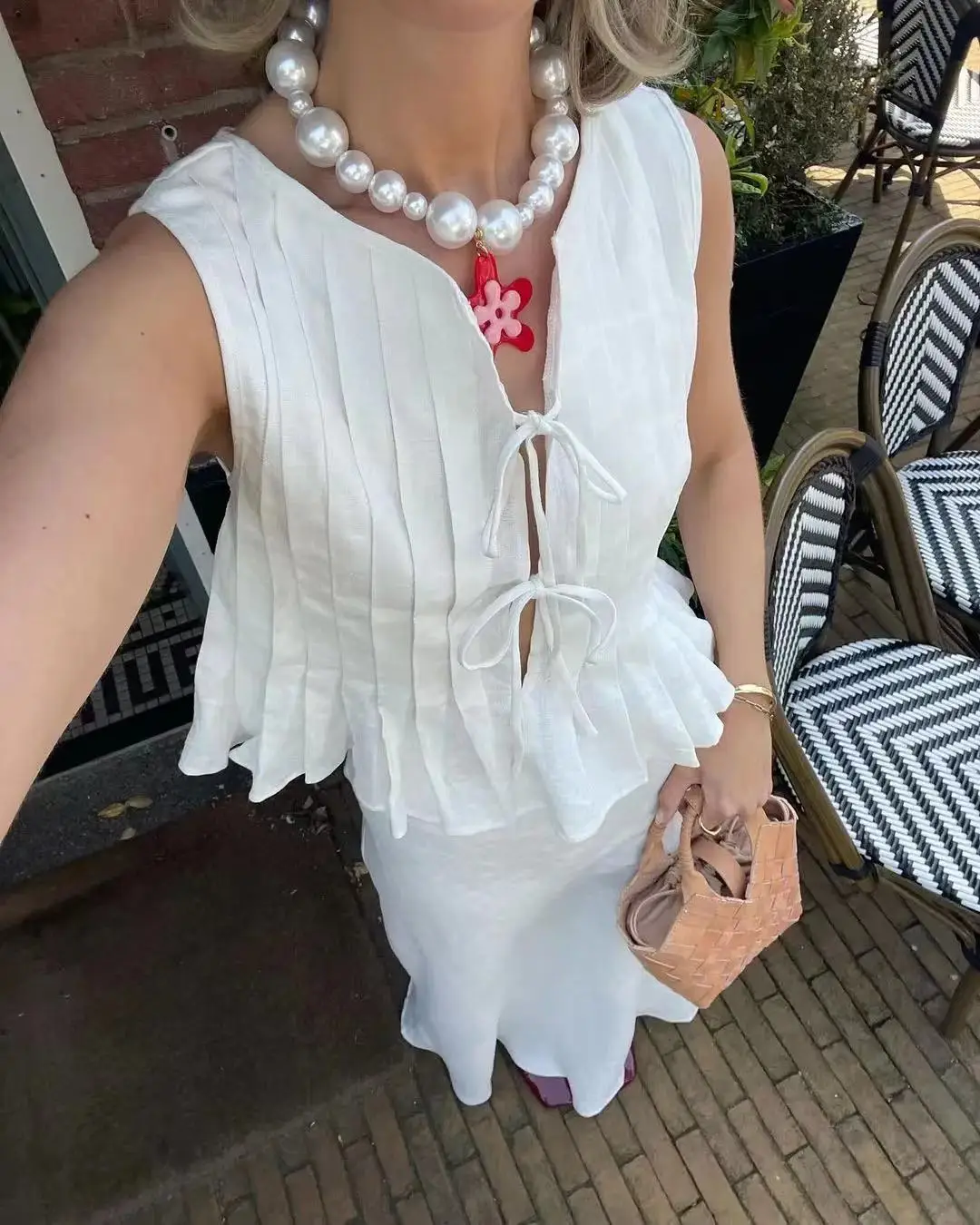 

Ele Svel irt And Long Skirt Set for Women with Belt Faionable Ladies Outfit Summer 2024 Trendy Ensemble