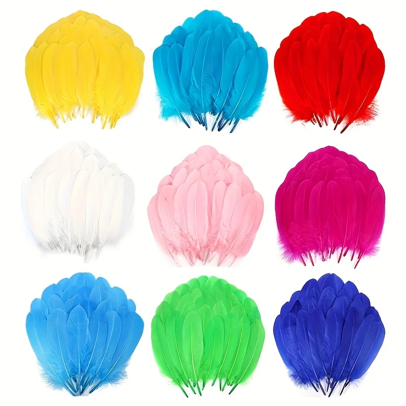 

150pcs 3-Pack Goose Feathers Costume Decorations,Wedding & General Use, Halloween Decoration Ostrich Feather Peacock Feathers