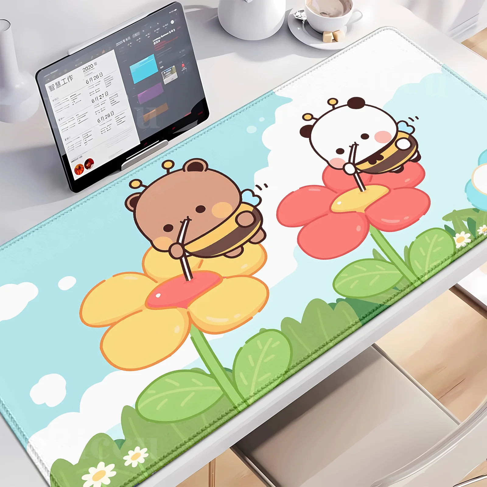 HD BUBU Y DUDU Cartoon Mousepad New Arrivals Large Gaming Mouse pad Gamer Mouse Pad Size For Keyboards Mat E-Sports Rug Computer