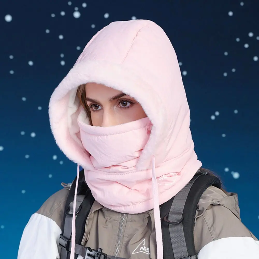 Keep Warm 3-in-1 Winter Cycling Hat Windproof Head Cover Warm Scarf Face Mask Thickened Neck Protection Lei Feng Hat Skiing