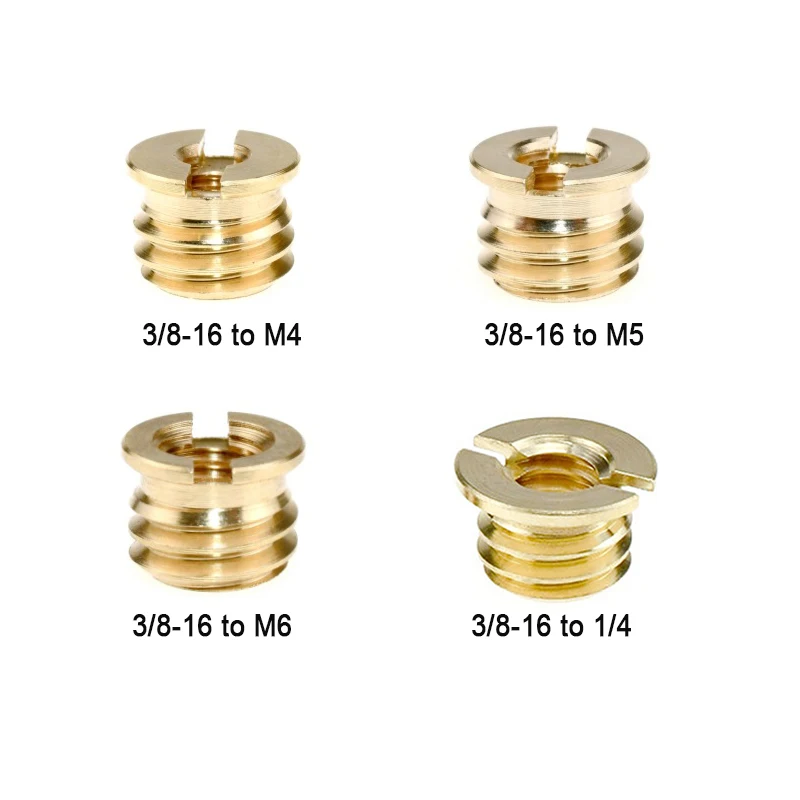 3/8 to M4 M5 M6 1/4 Conversion Screw Nut SLR Camera Tripod Quick Mount Plate Ballhead Mount Adapter Photography Accessories