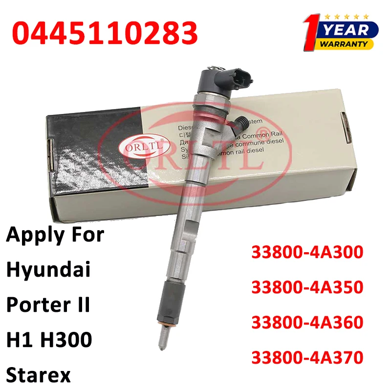 

0445110283 Fuel Injection Nozzle 33800-4A300 33800-4A350 33800-4A360 33800-4A370 For Hyundai Porter H1 H300 Starex