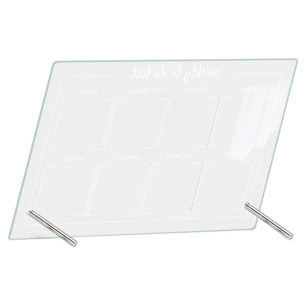 

1Set Acrylic Dry Erase Whiteboard Transparent Desk Memo Board Tabletop Multi Use Message Planning Board Desk Whiteboard