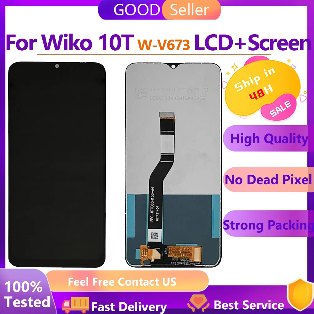 

For Wiko T10 W-V673-01 LCD Display Touch Screen Panel Digitizer Sensor Glass Assembly For Wiko T10 W-V673-02 Replacement Parts