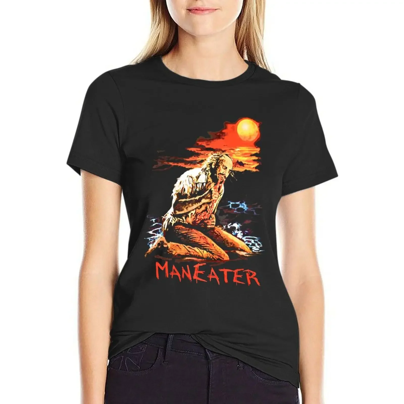 

Maneater Classic T-Shirt animal prinfor new edition funny kawaii clothes white t-shirt dress for Women sexy