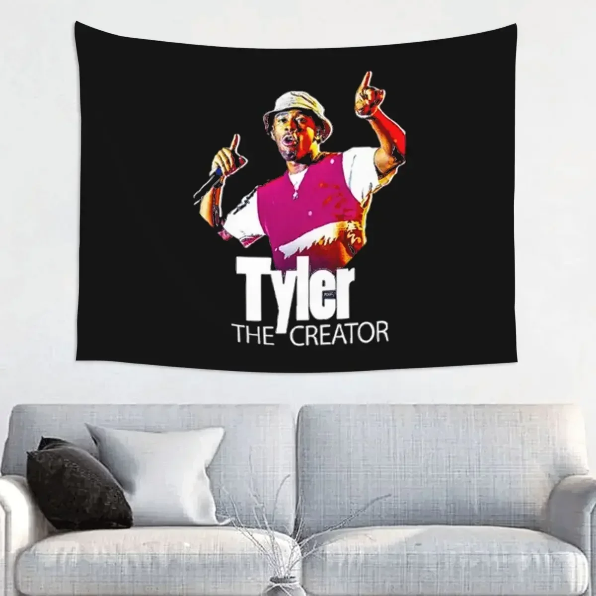 

Tyler The-C-reator Hip Hop Rapper Tapestry Colorful Polyester Wall Hanging Music Wall Decor Beach Mat Mandala Wall Carpet